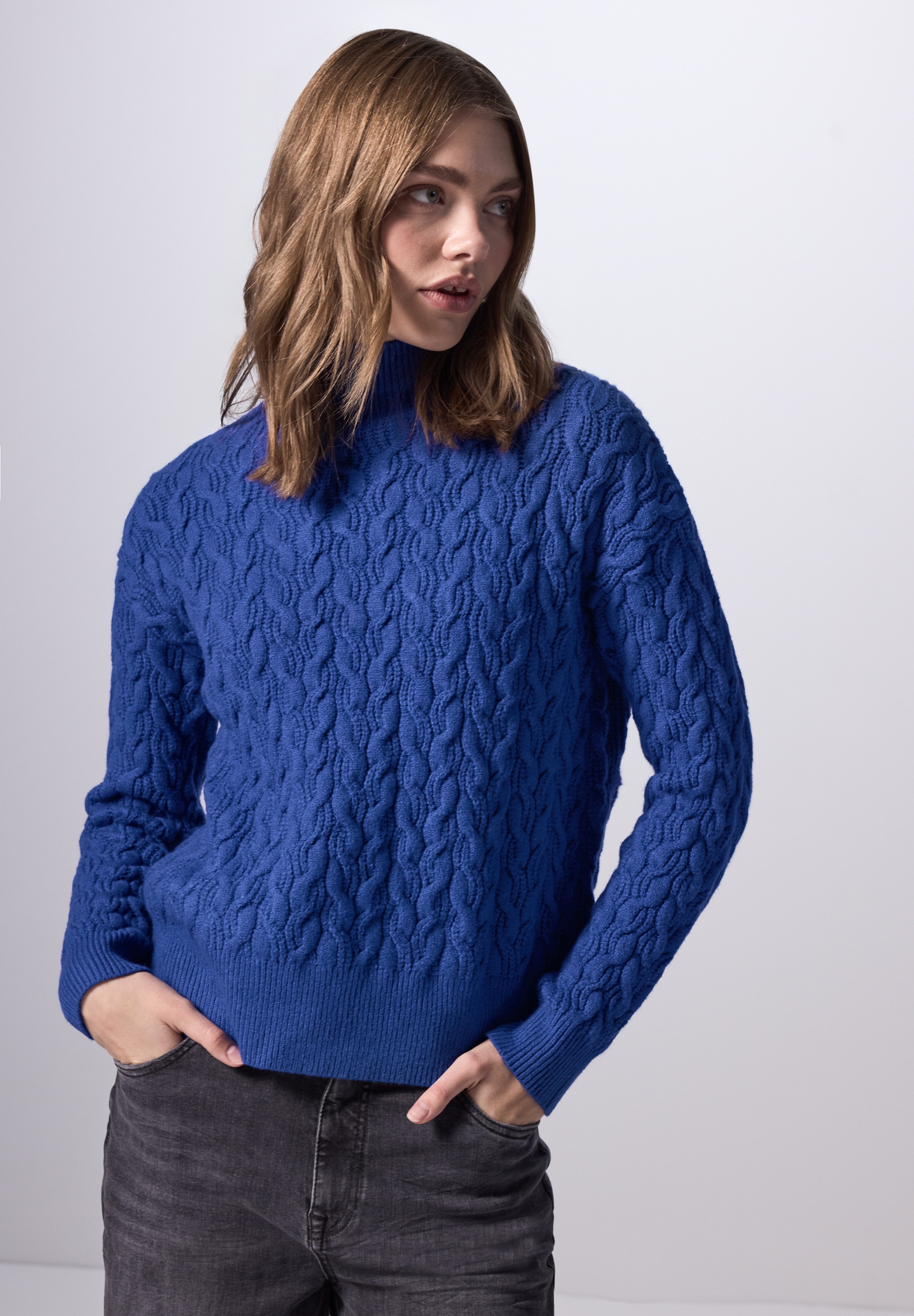 STREET ONE STUDIO Strickpullover, aus softem Materialmix