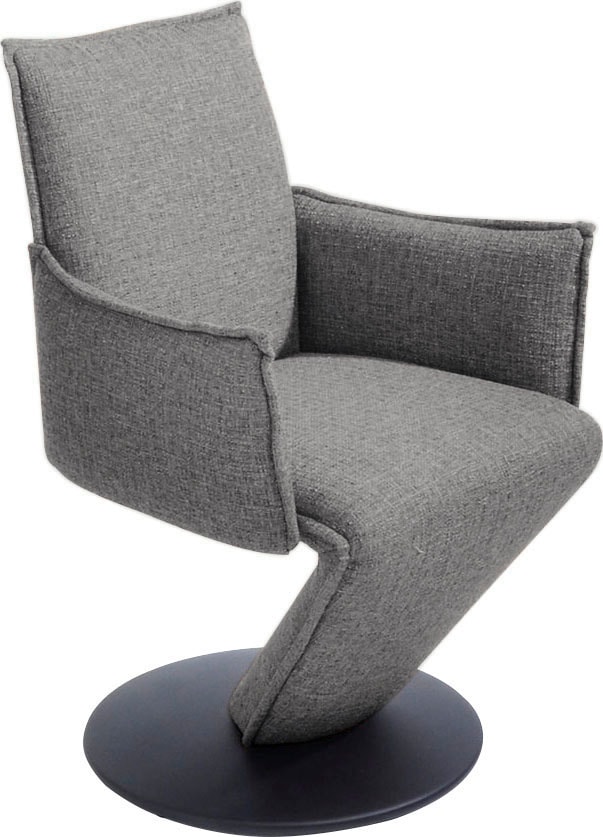 K+W Komfort & Wohnen 1100000002199 "Drive, Drehstuhl" () Sessel mit federnder Sitzschale, Drehteller in Metall schwarz Struktur