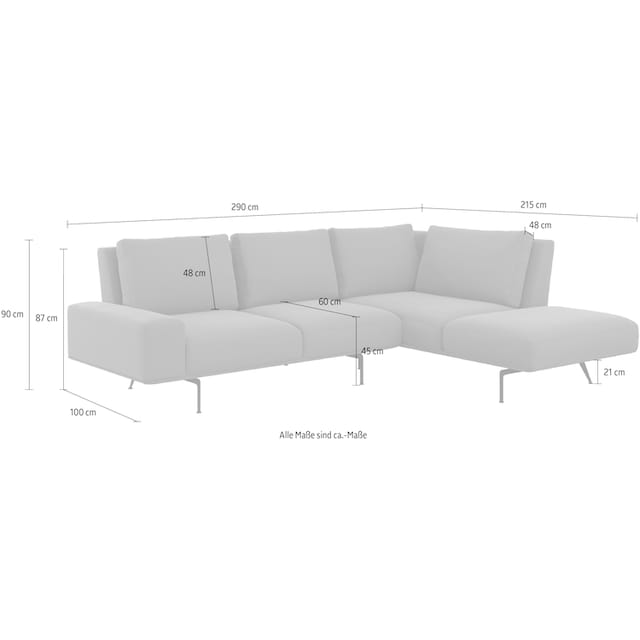 machalke® Ecksofa, mit schöner Bodenfreiheit | BAUR