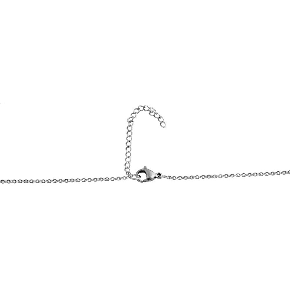 Kette ohne Anhänger ADELIA´S "Damen Halskette – Ankerkette aus Edelstahl 45 cm", silber, Halsketten, Damen, 45cm, Edelstahl, Perfekt als Geschenk zum Jubiläum 2
