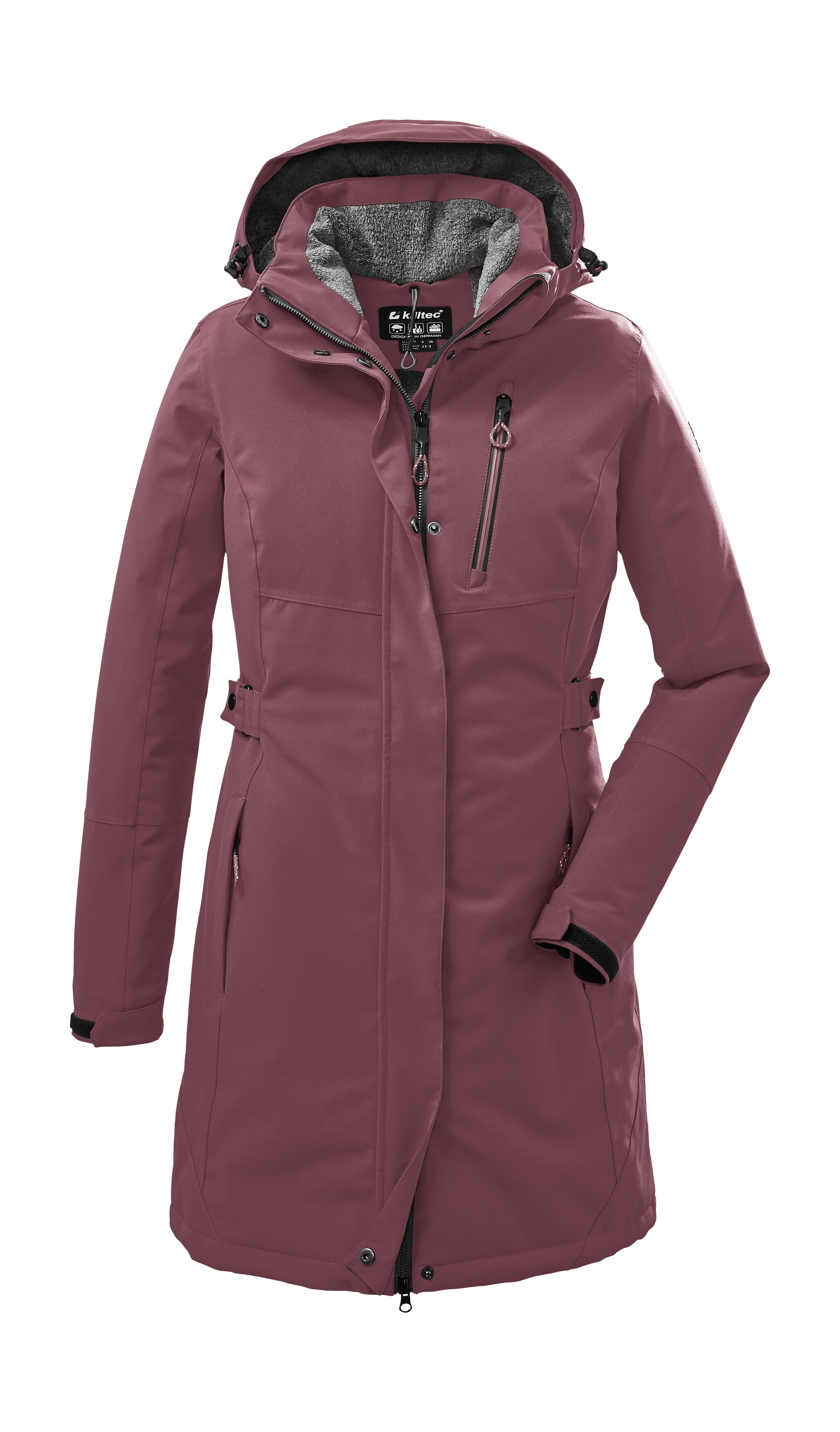Killtec "KOW 165 WMN PRK" Wasser- und winddichter Parka mit Teddyfleece und abnehmbarer Kapuze