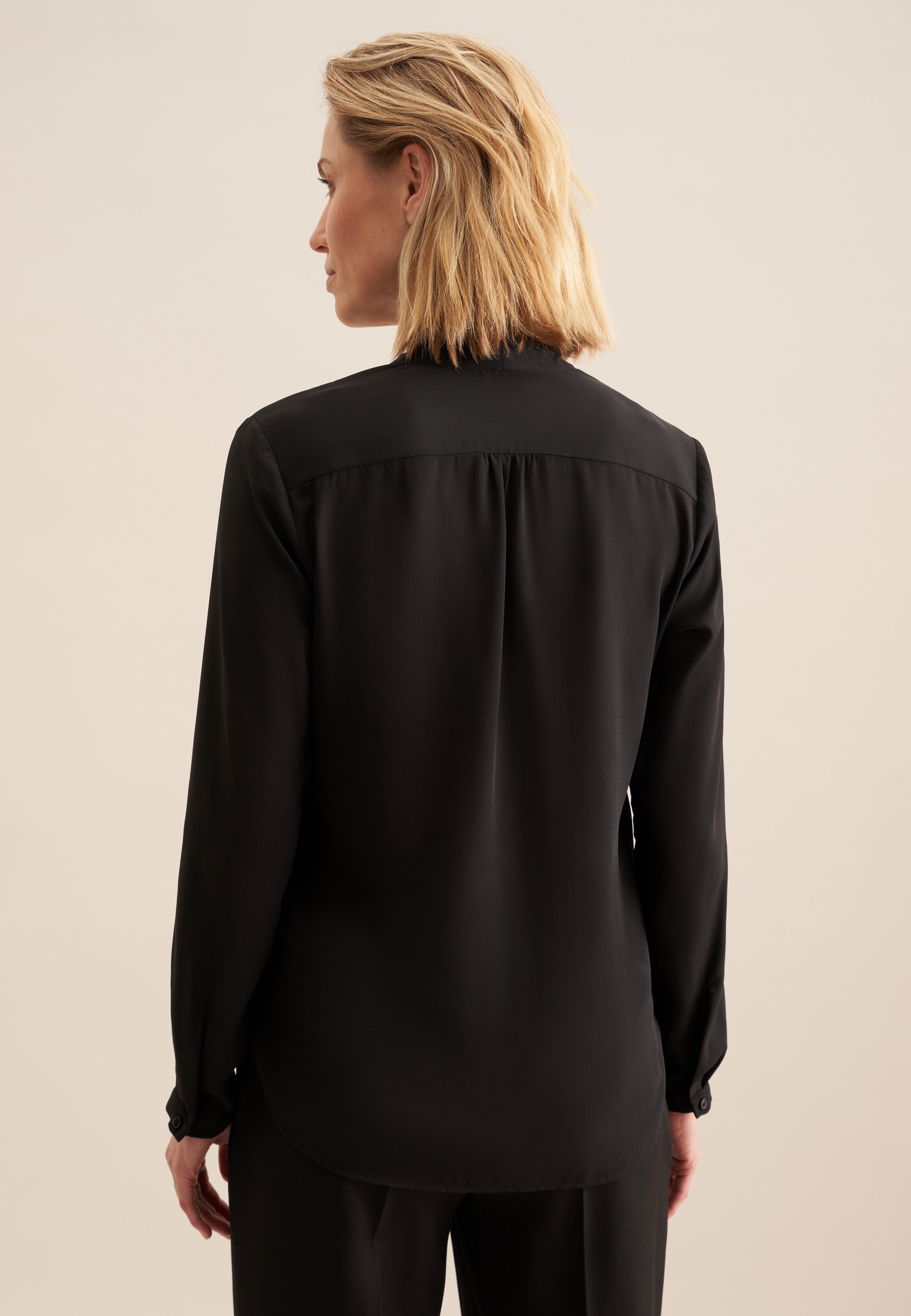 seidensticker Wickelbluse "Schwarze Rose", 1/1 V-Neck Uni günstig online kaufen