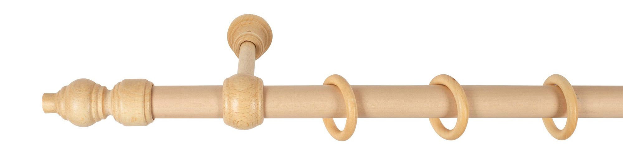 SN DECO GROUP Gardinenstange »Filigrano«, 1 läufig-läufig, Fixmaß, 28 mm, Holz, verschiedene Längen und Farben, Komplettset