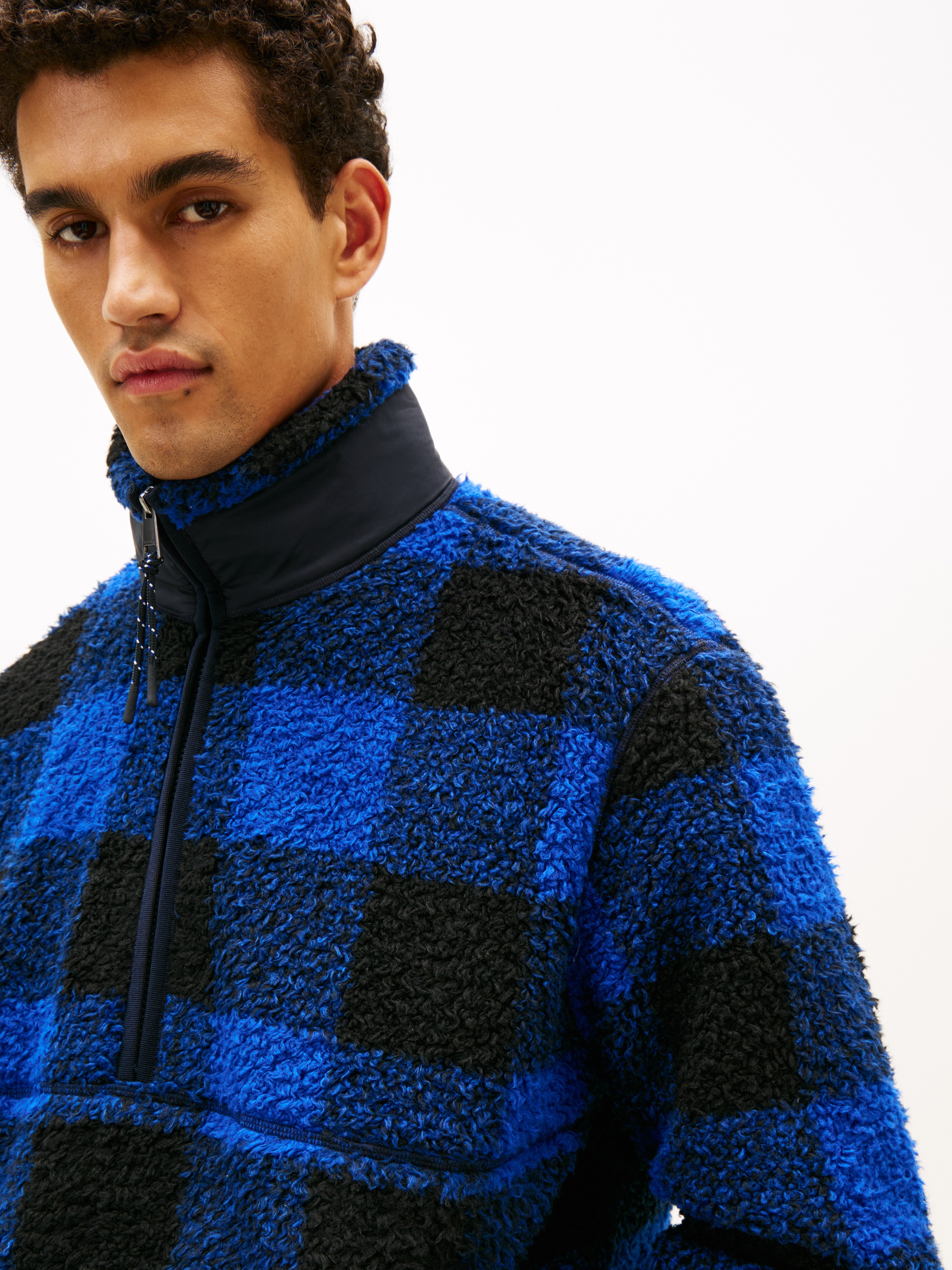 Tommy Hilfiger Fleecepullover "TEDDY FLEECE CHECK PULL OVER", Regular fit m günstig online kaufen