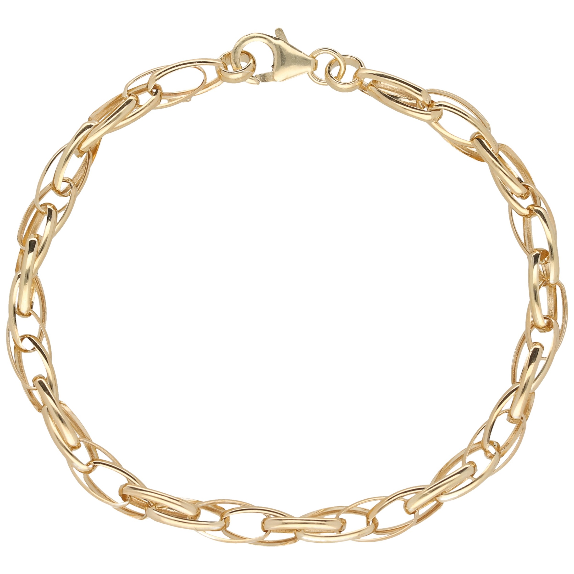Luigi Merano Armband »Doppelankerkette, ovale | Gold Glieder, 585« BAUR