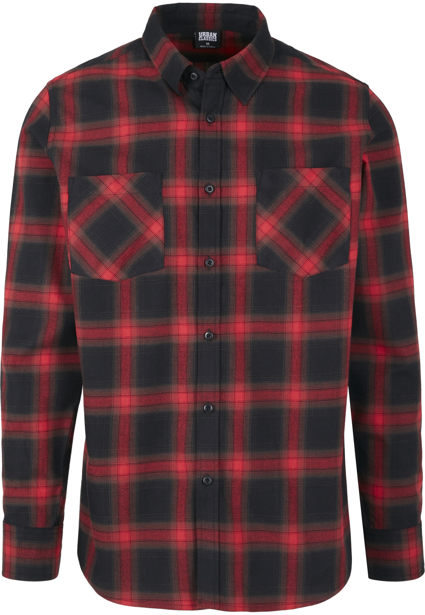 URBAN CLASSICS Kurzarmshirt "Urban Classics Herren Checked Flanell Shirt 6" 1