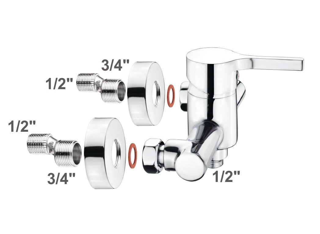 CORNAT Duscharmatur »"Skagen" Hochwertiger Messingkörper- verchromt - 1/2 Zoll Brauseabgang«, Temperaturbegrenzer & ECO-Funktion /Einhebelmischer zur Aufputzmontage