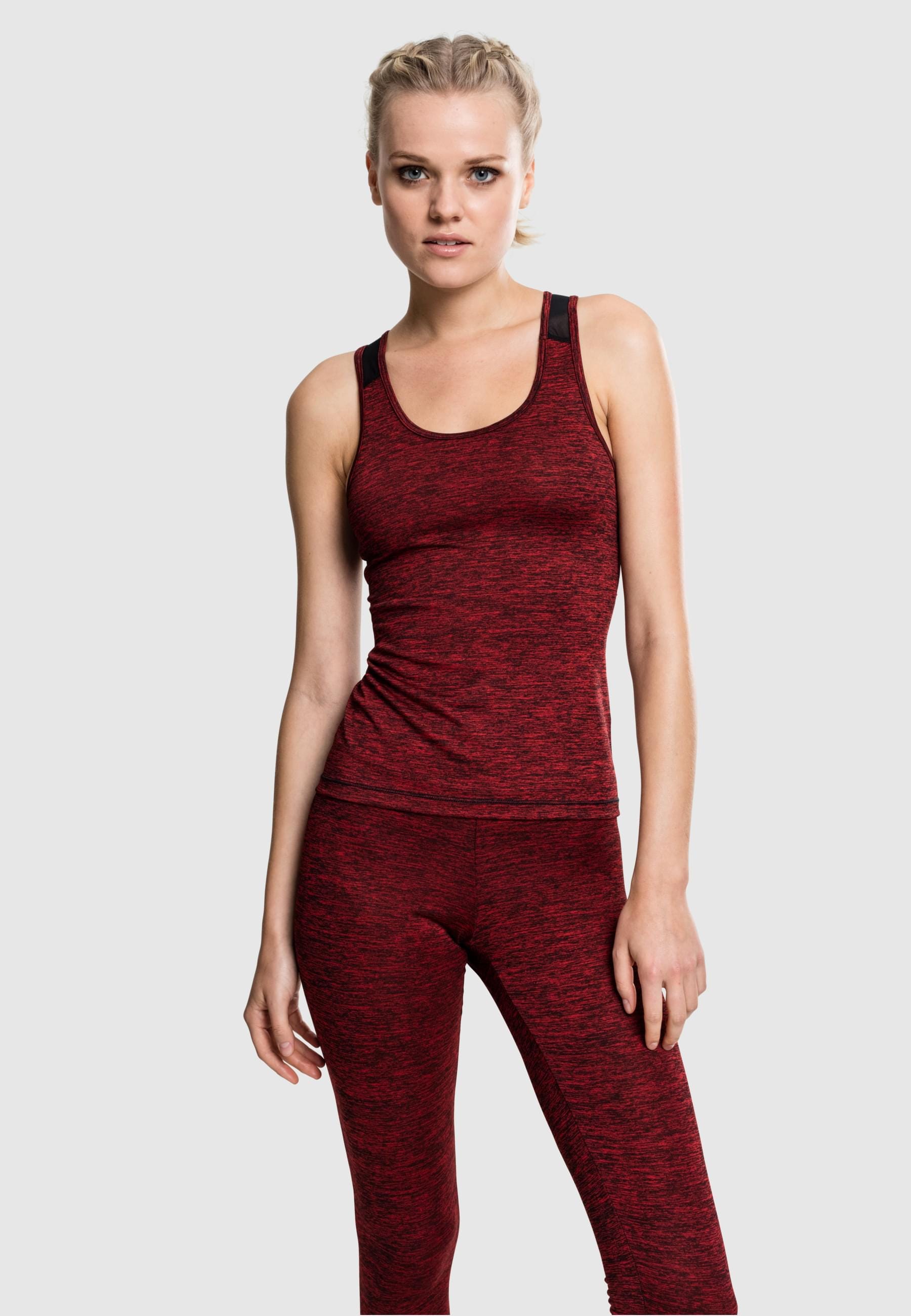 URBAN CLASSICS Muskelshirt »Urban Classics Damen Ladies Active Melange Trainings Top«, (1 tlg.)