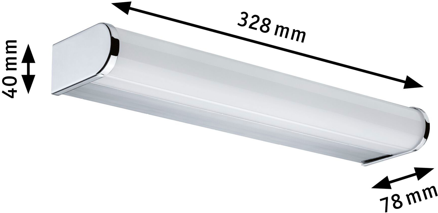 Paulmann LED Wandleuchte »Spiegelleuchte Arneb« IP44 spritzwassergeschützt, LED mit 6,5 Watt, 2700 - 6500 K