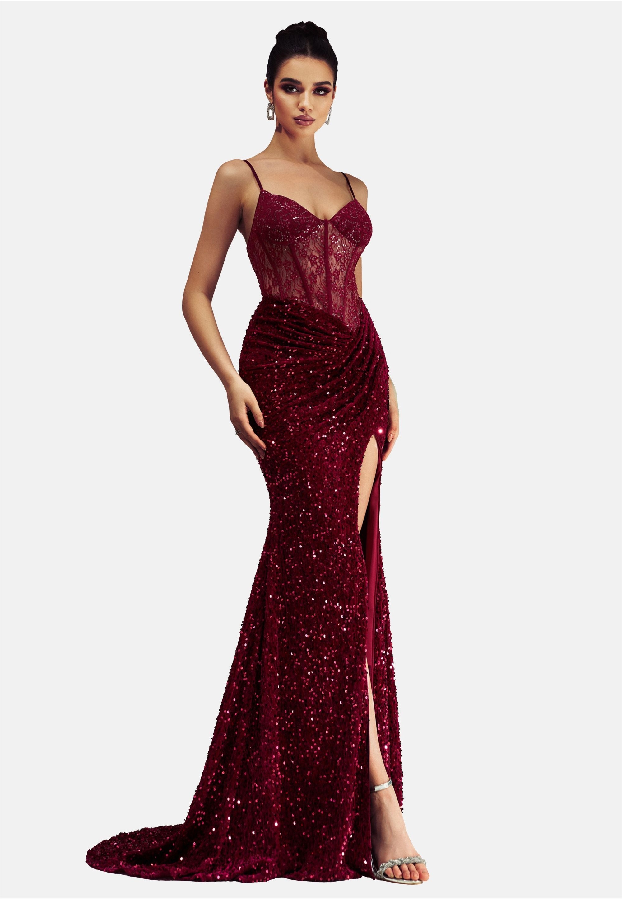 Moda Minx Jerseykleid »Lucia Long Slit Dress«, mit stilvollem Beinschlitz