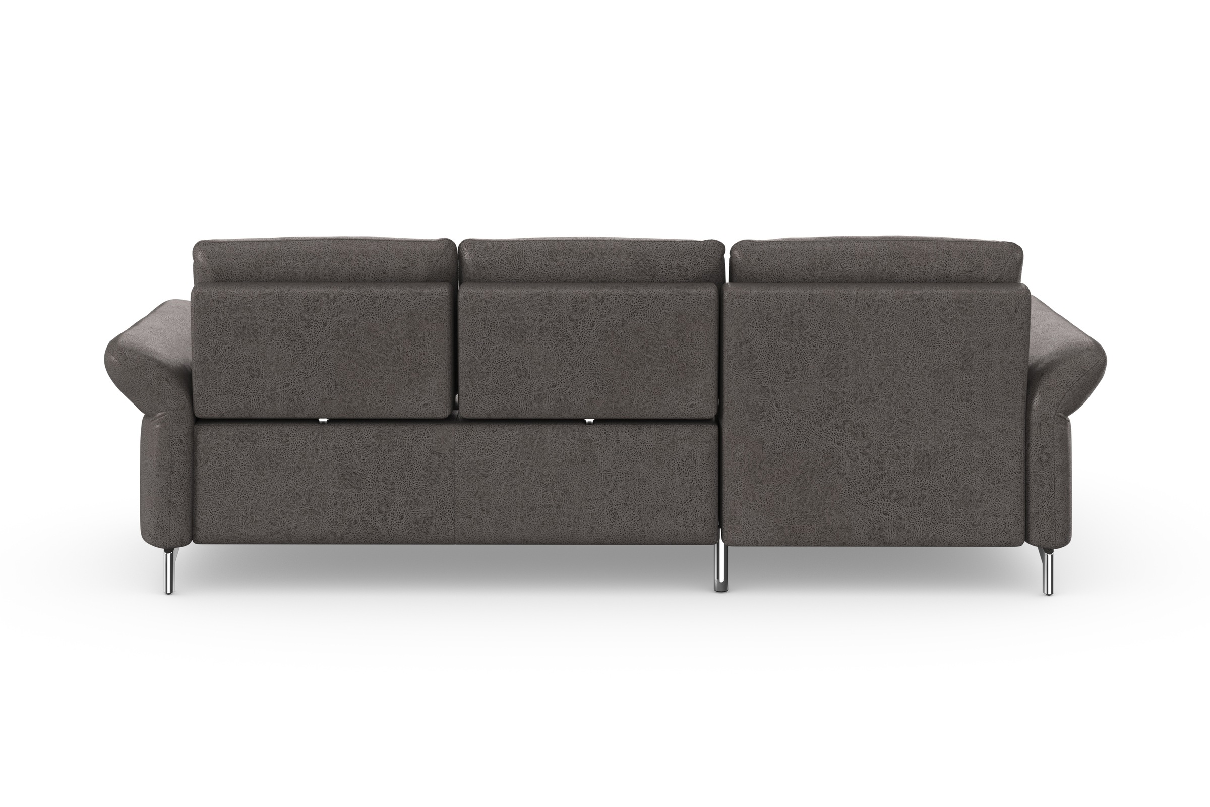Ecksofa HOME AFFAIRE "Palm Beach L-Form", grau (anthrazit), B:269cm H:89cm T:175cm, 100%Polyester, Sofas, Ecksofa, Federkern, mit Sitztiefenverstellung, wahlweise mit Bettfunktion 6