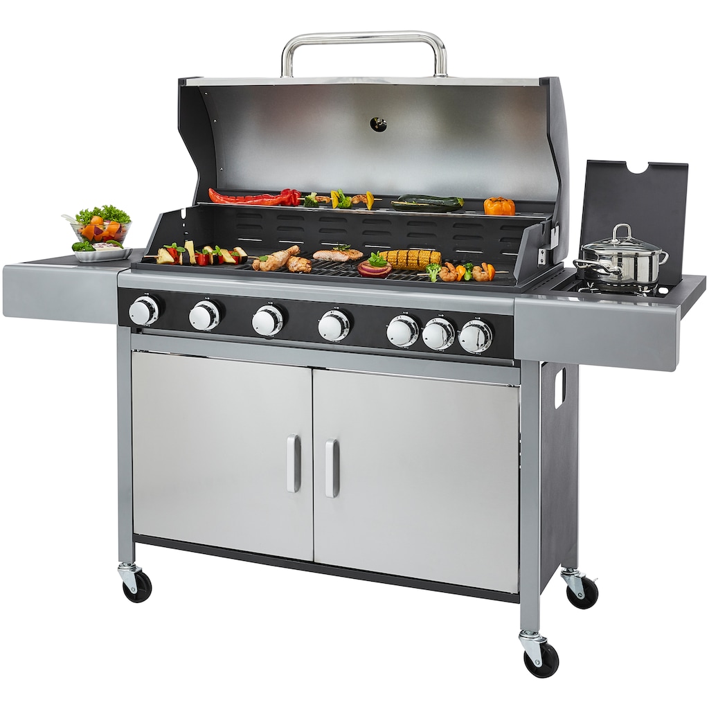 KONIFERA Gasgrill »Livorno«, BxTxH: 161,5x57x111 cm, mit Drehspieß. GRATIS-Zugabe: 1 Schutzhülle