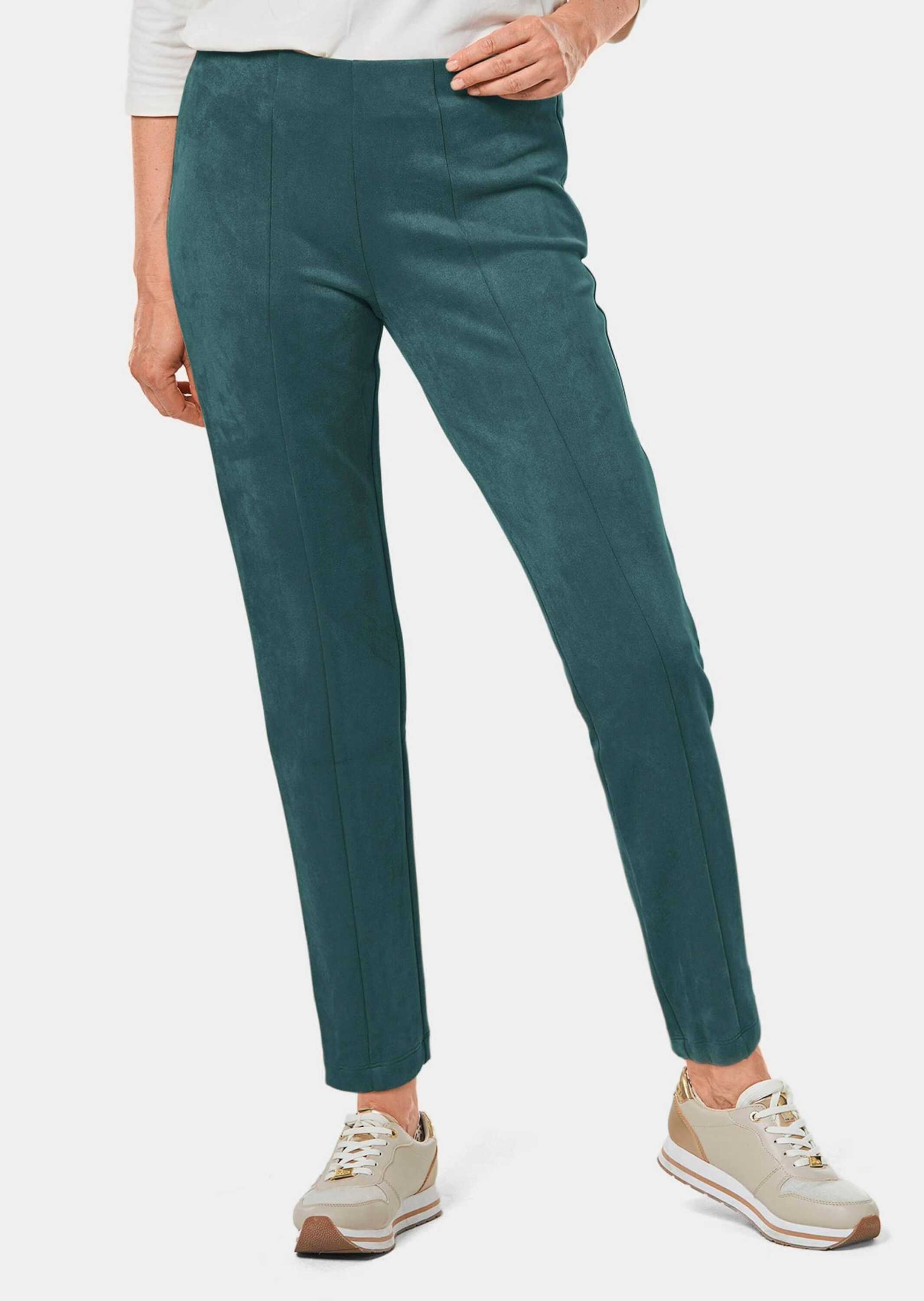GOLDNER 2-in-1-Hose »Leggings in Veloursleder-Optik Moderne Leggings in trendigem Velourslederimitat«