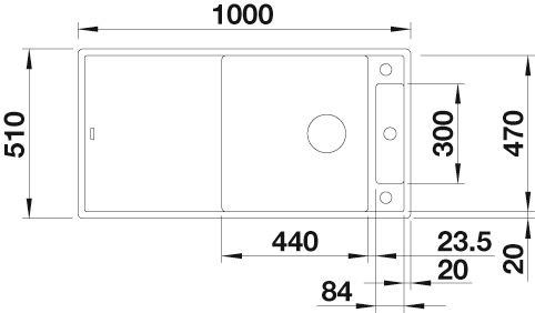 Blanco Granitspüle »AXIA III XL 6 S«, aus SILGRANIT®, inkl. Glasschneidebrett