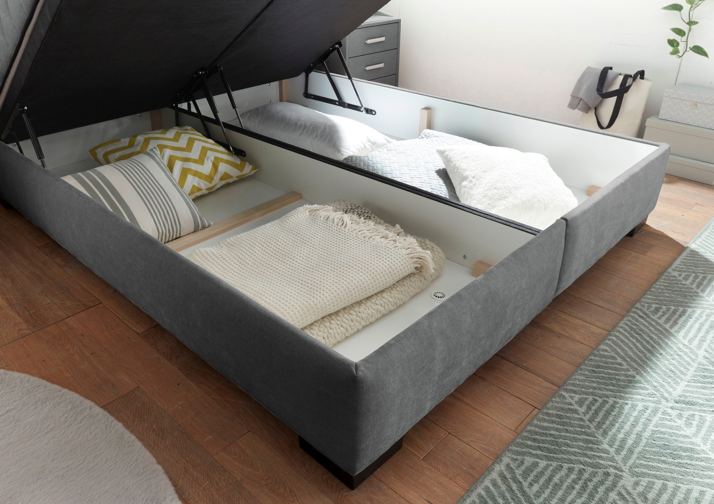 ED EXCITING DESIGN Boxbett »Nagol«, mit Bettkasten, mit Wendematratze, erhältlich in verschiedenen Breiten