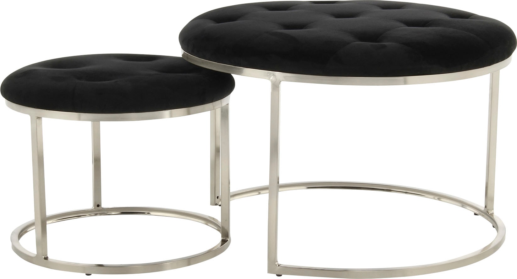 Kayoom Polstergarnitur "Hocker Becky 825 2er-Set, runde Form, angesagter Re günstig online kaufen