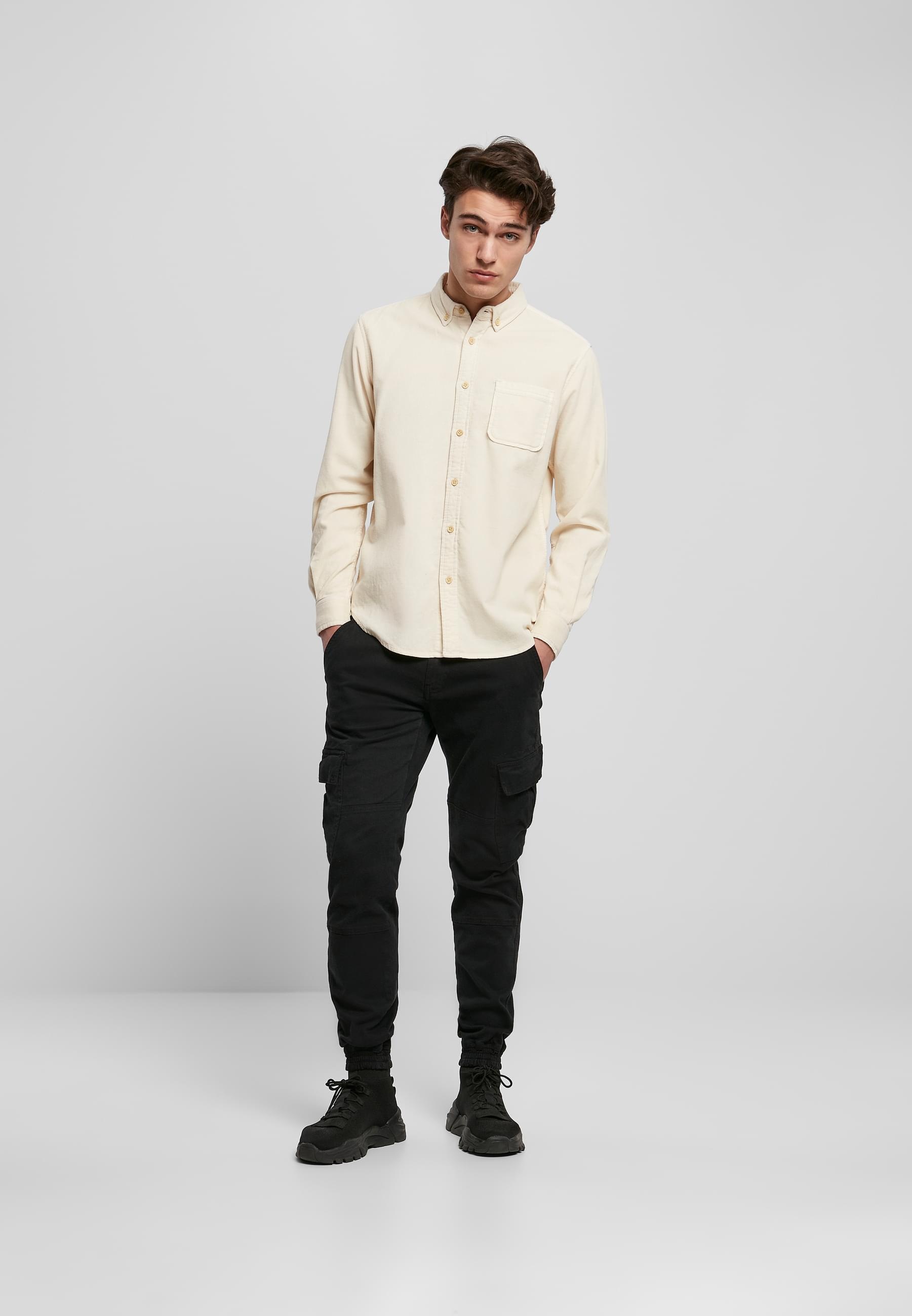 URBAN CLASSICS Langarmhemd »Urban Classics Herren Corduroy Shirt«, (1 tlg.)