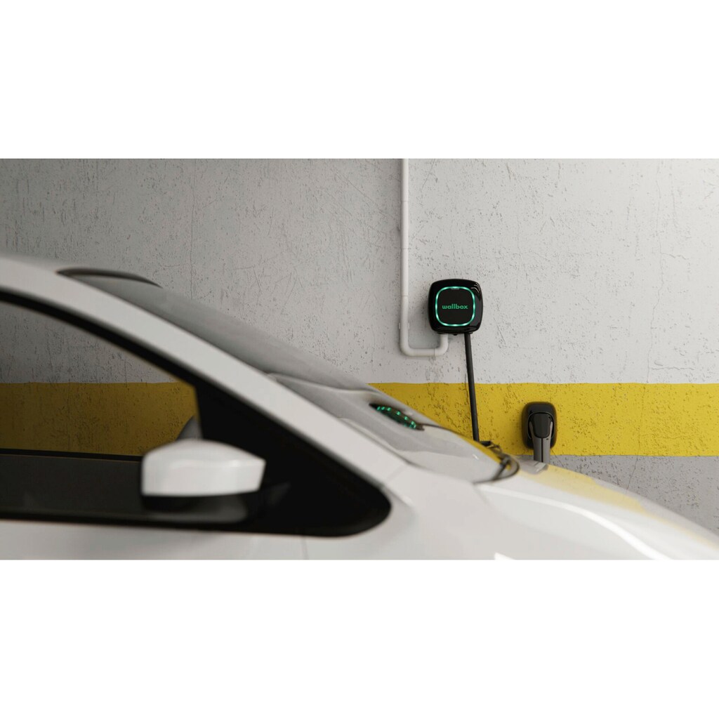 Wallbox Elektroauto-Ladestation »Pulsar Plus«, 22kW, Type 2, 7m Kabel OCPP, schwarz