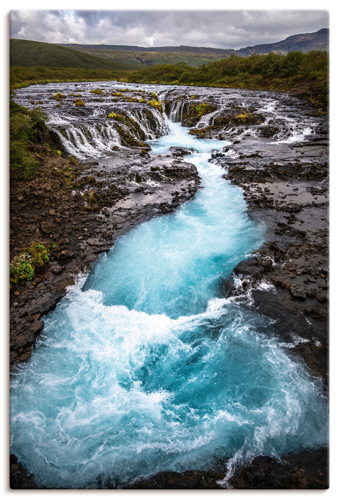 Artland Wandbild "Wasserfall Bruarfoss auf Island" Wasserfallbilder 1 Stk. tlg. als Alubild, Leinwandbild, Poster, Wandaufkleber in verschied. Größen
