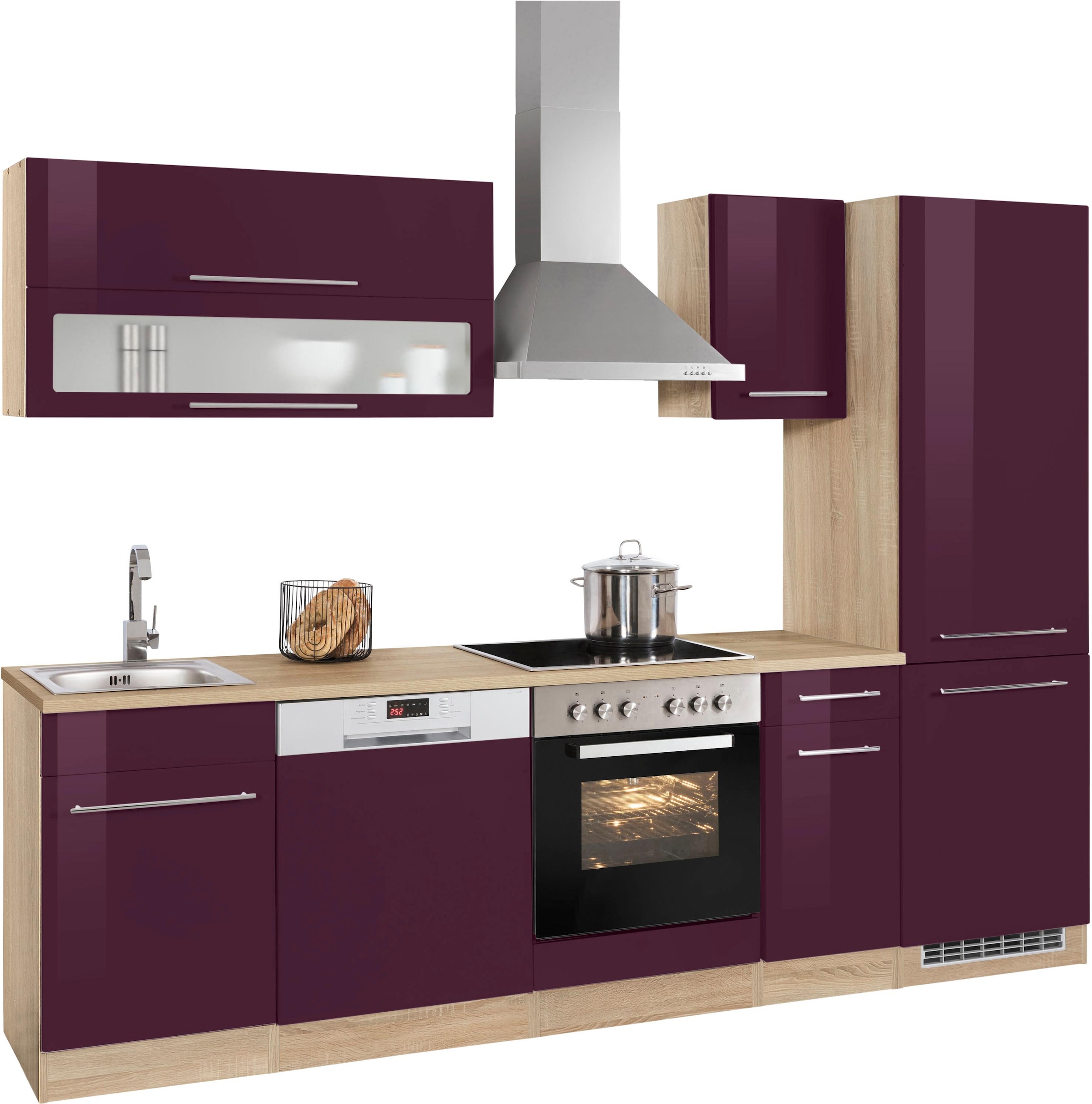 KOCHSTATION Küchenzeile »KS-Eton«, mit E-Geräten, Breite 270 cm