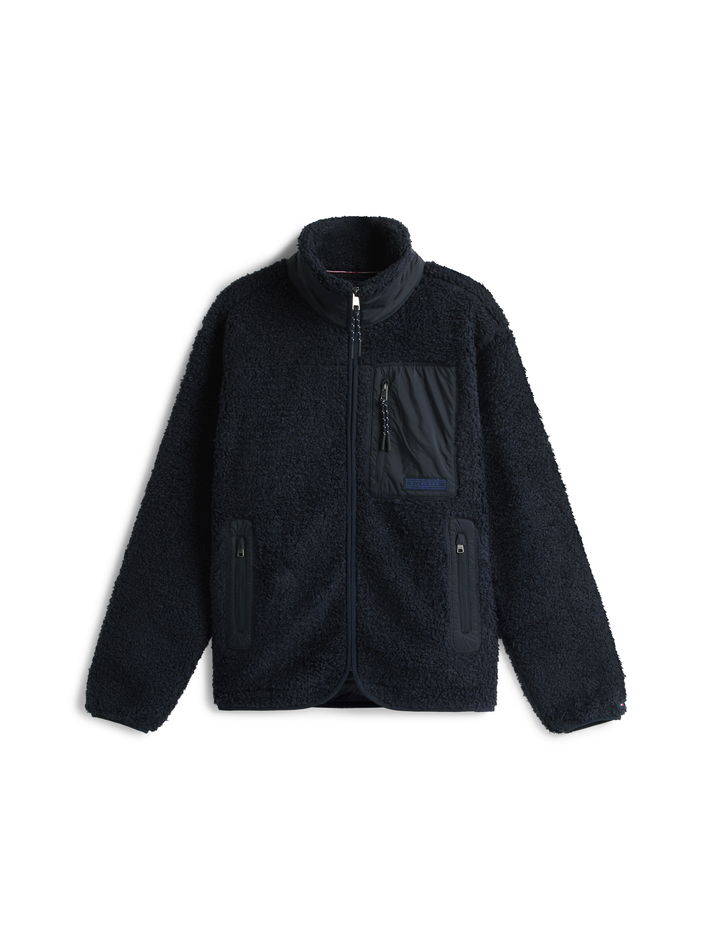 Tommy Hilfiger Sweatjacke »TEDDY FLEECE ZIP THROUGH«, Übergangsjacke Herbstjacke Teddy Plüsch Soft Jacke
