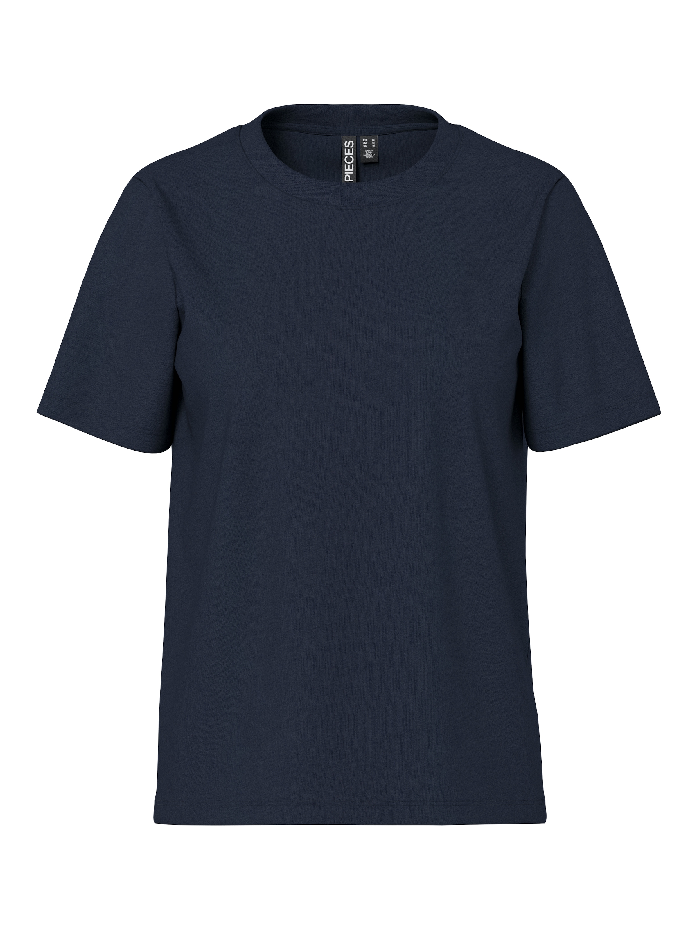 pieces Rundhalsshirt »PCRIA SS SOLID TEE NOOS BC« Baumwolle, regular fit