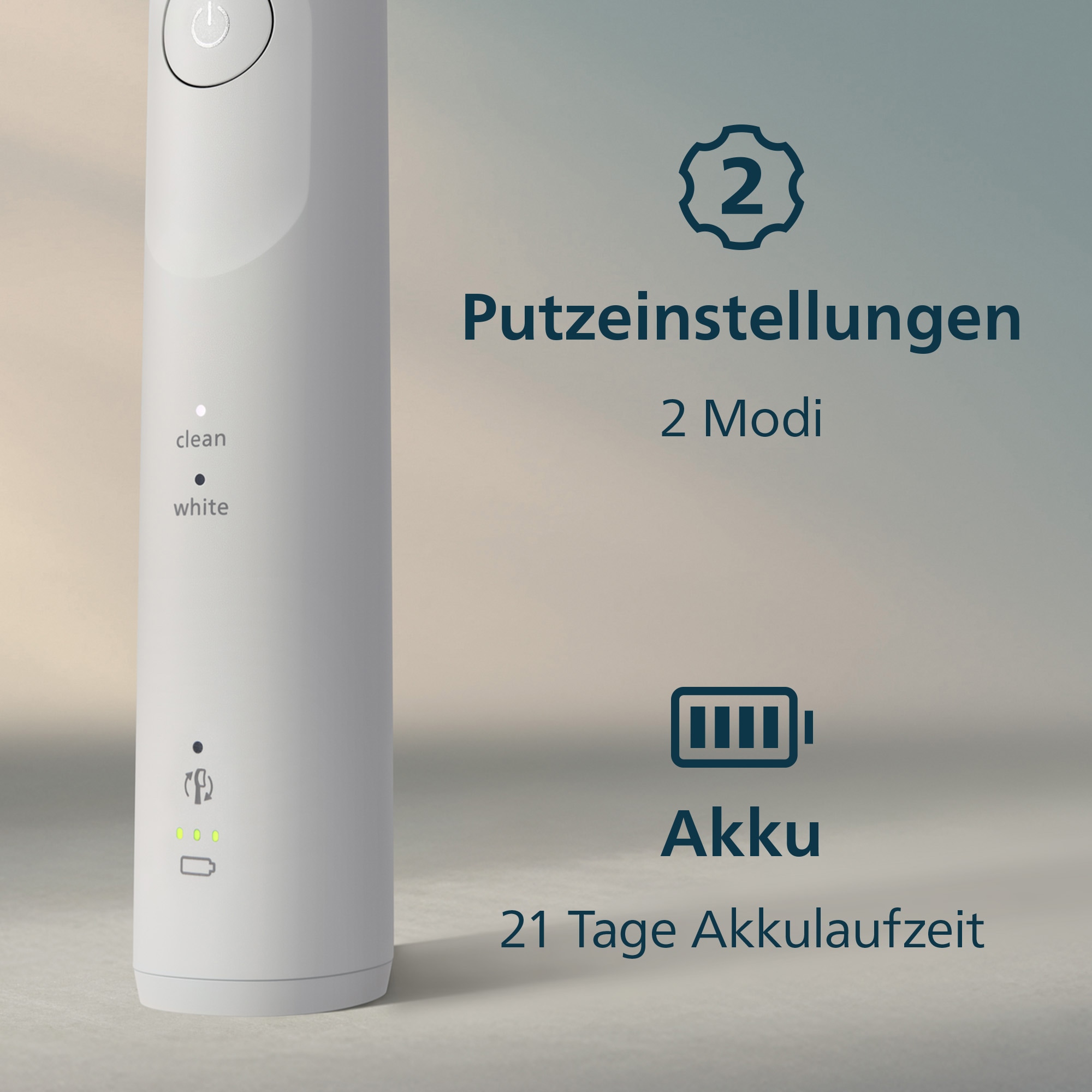 Philips Sonicare Elektrische Zahnbürste »Series 5500 HX7119/02« 2 Stk. Aufsteckbürsten mit Andruckkontrolle, 2 Putzeinstellungen, inkl. Reiseetui