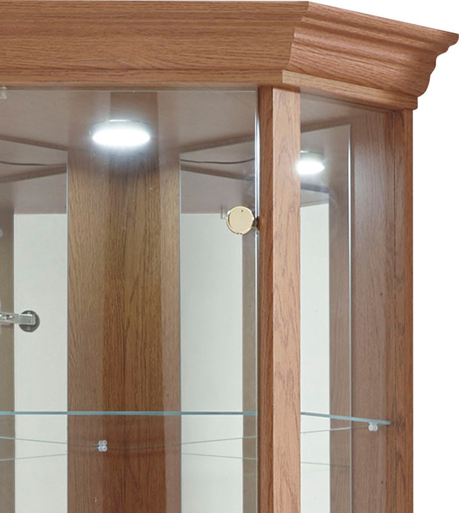 Thumbnail - fif möbel Vitrine "TRIO" Eckvitrine/Glasvitrine 1x Glastür, perfekt für Sammler, Sammlervitrine