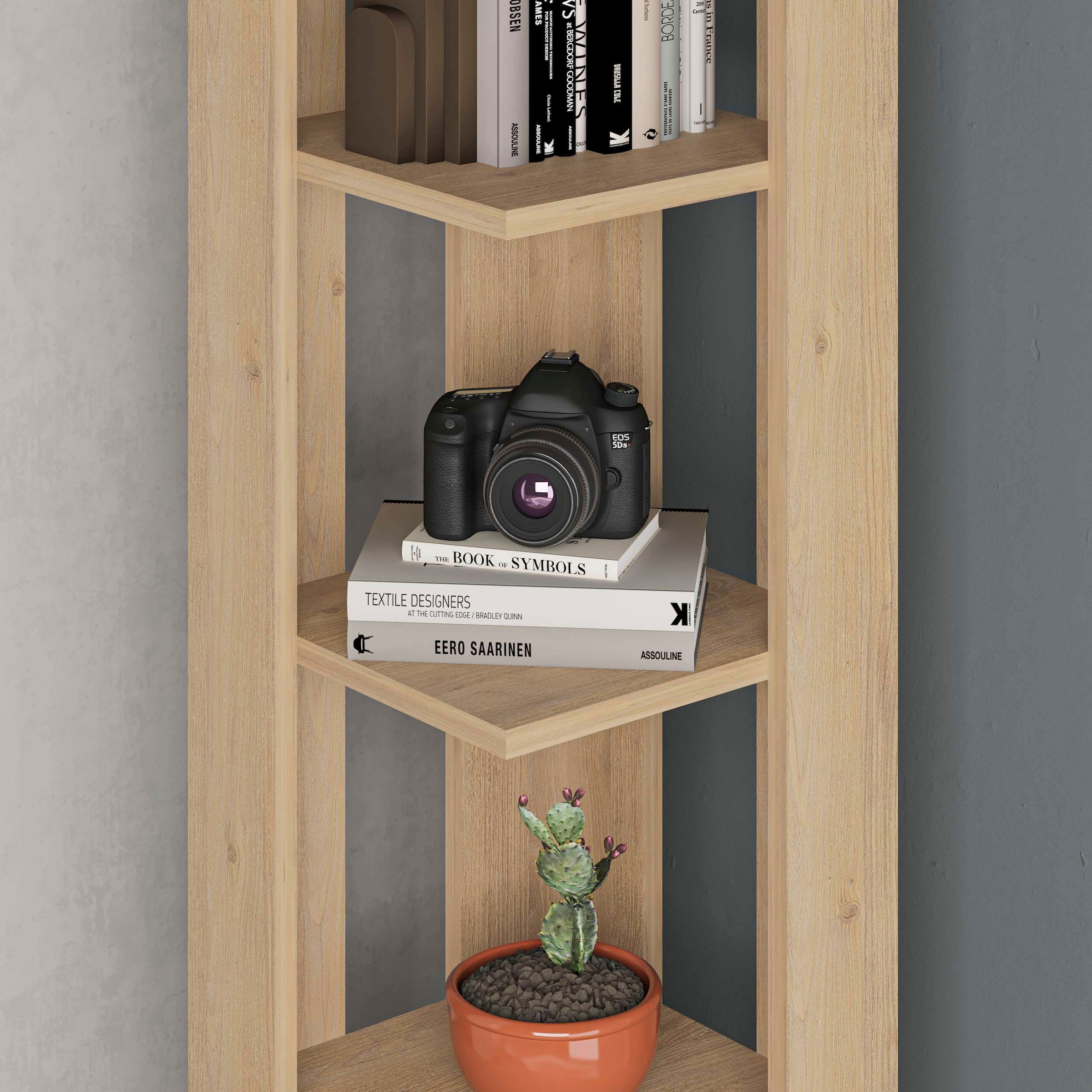 Decortie Eckregal »Nati Eckregal«, (Packung), Leichte Montage, Lagerung, Platzsparend