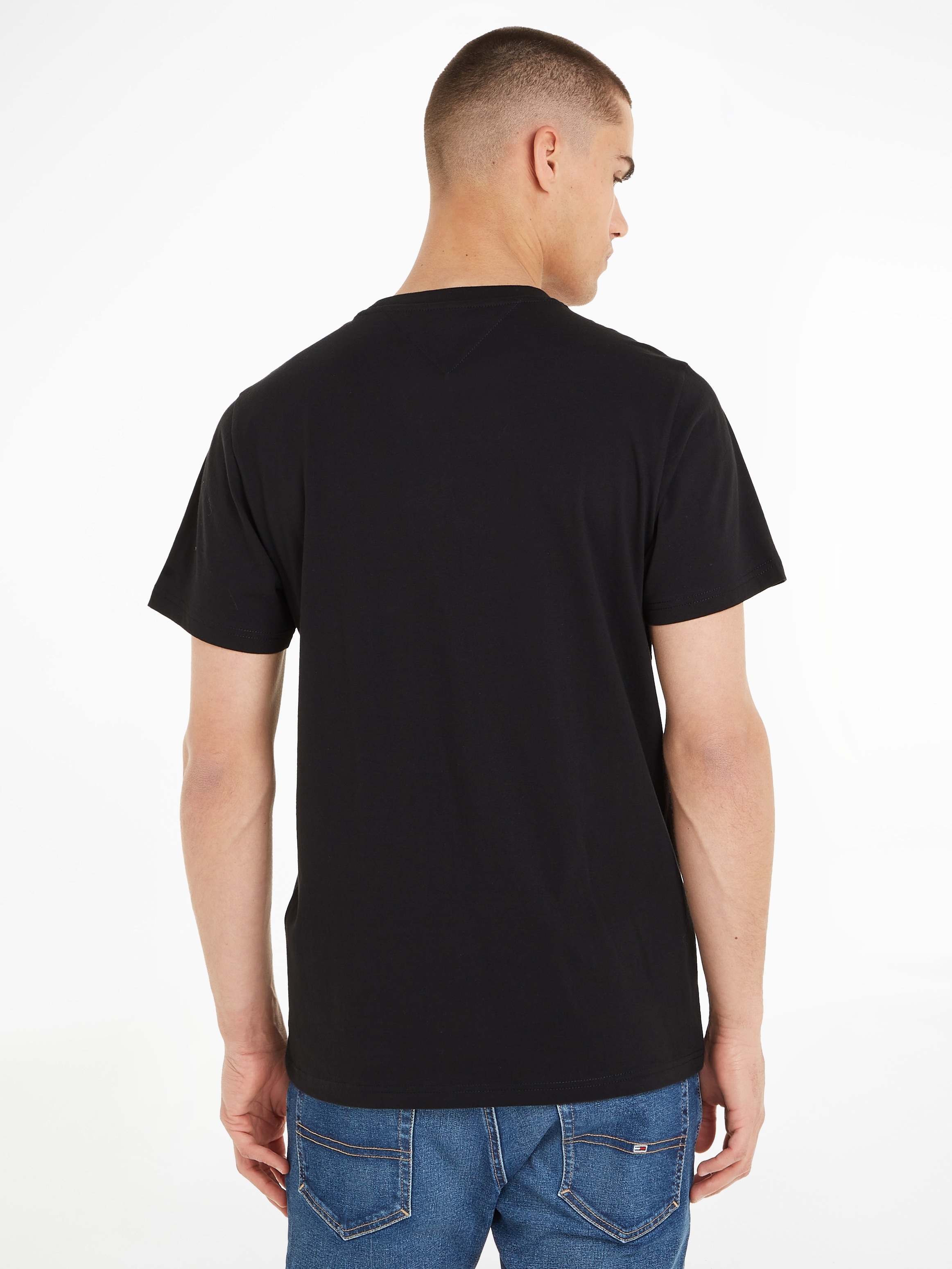 Tommy Jeans T-Shirt "TJM SLIM ESSENTIAL FLAG TEE EXT", mit Rundhalsausschni günstig online kaufen