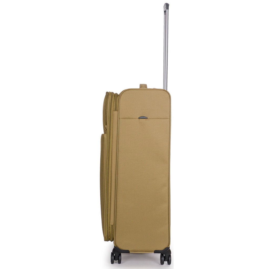 Stratic Weichgepäck-Trolley »Stratic Light + L, khaki«, 4 Rollen