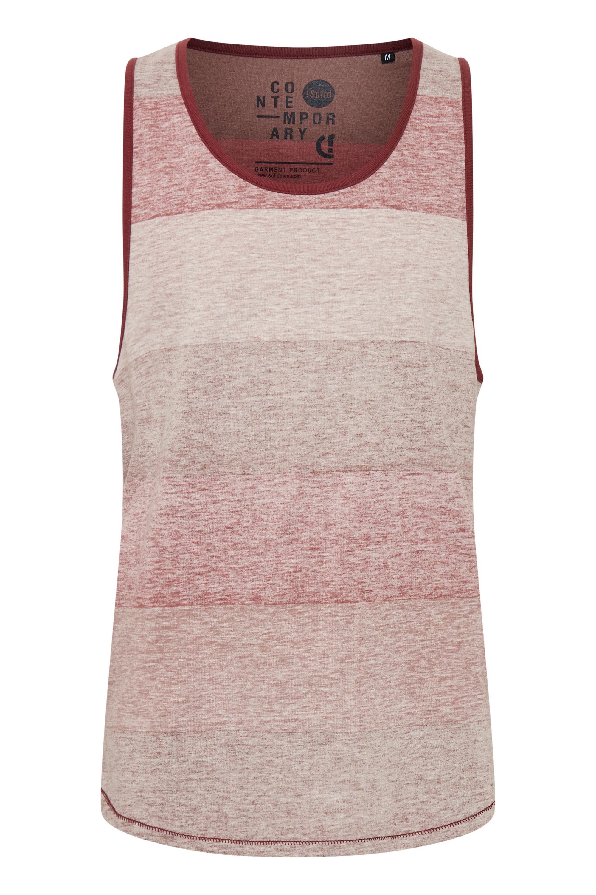 SOLID Herren Longtop "Tanktop SDCharan", rot, Gr. M, Obermaterial: 65% Polyester PES. 35% Baumwolle CO., Tops