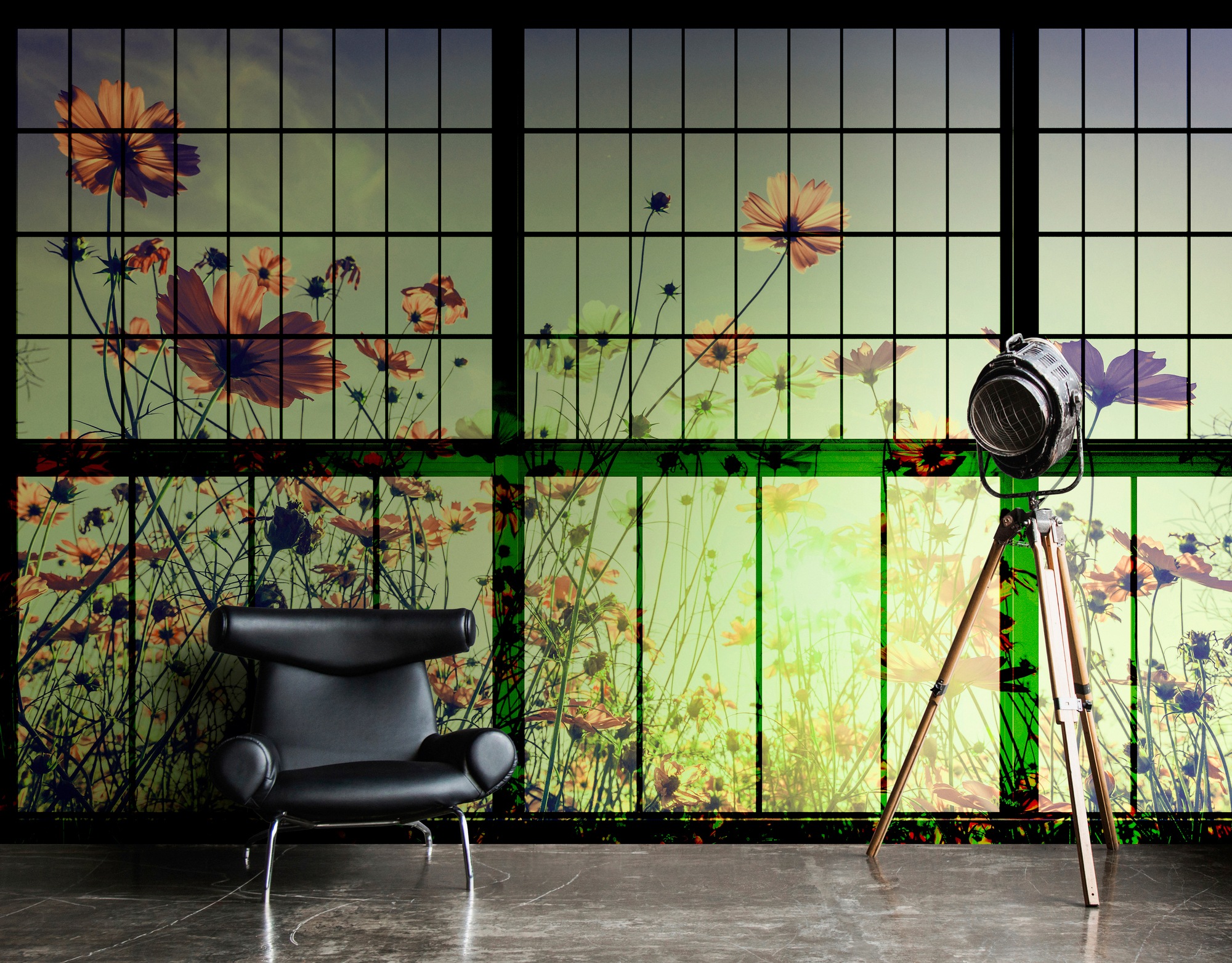 living walls Fototapete »Walls by Patel Meadow 2«, Vlies, Wand, Schräge