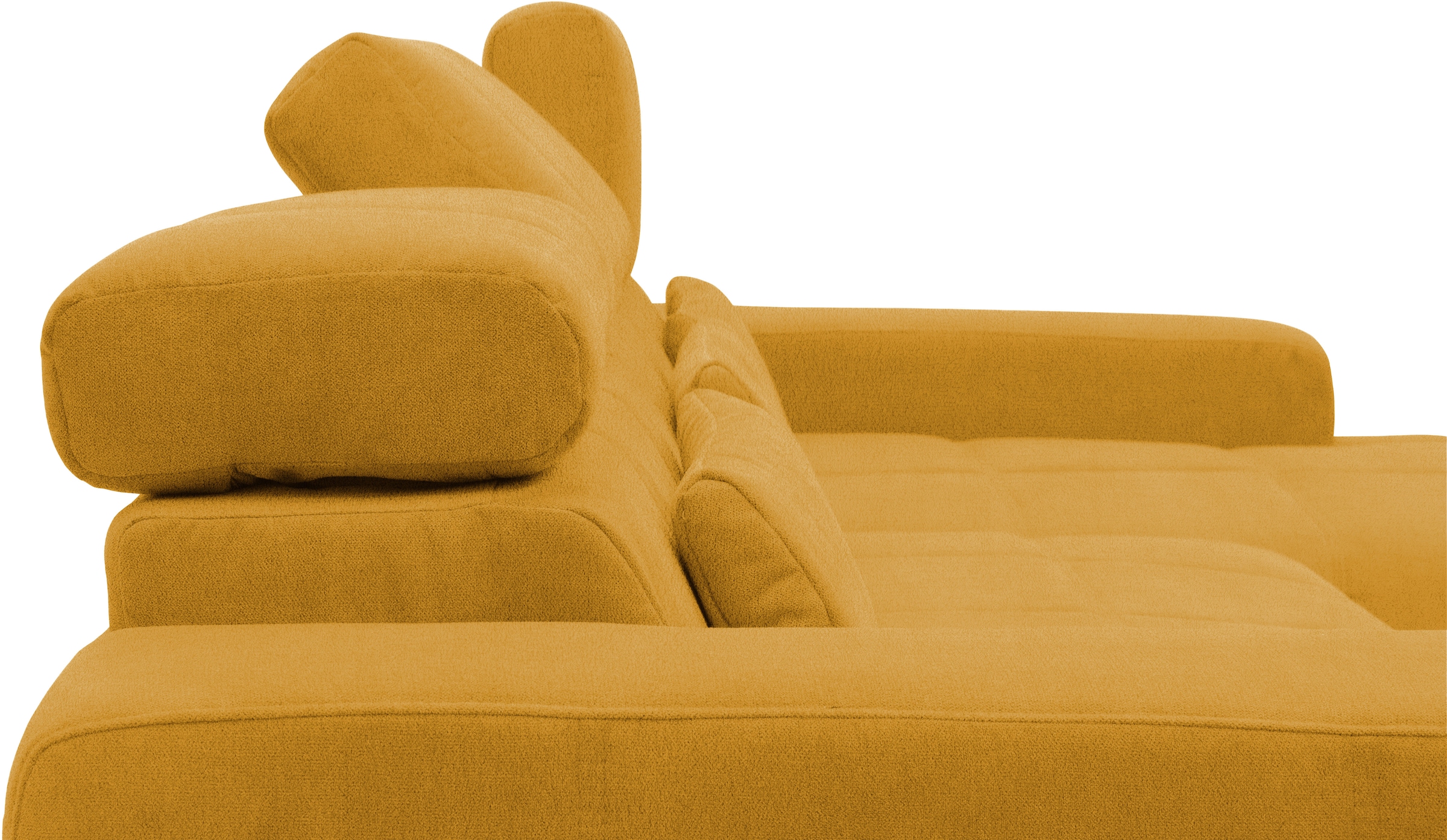 OTTO home Wohnlandschaft »Ballerup 359 x 228 cm, auch mit verstellbarer Sitztiefe« Kopfteile verstellbar, aus pflegeleichtem, weichem Bezugsstoff, U-Form