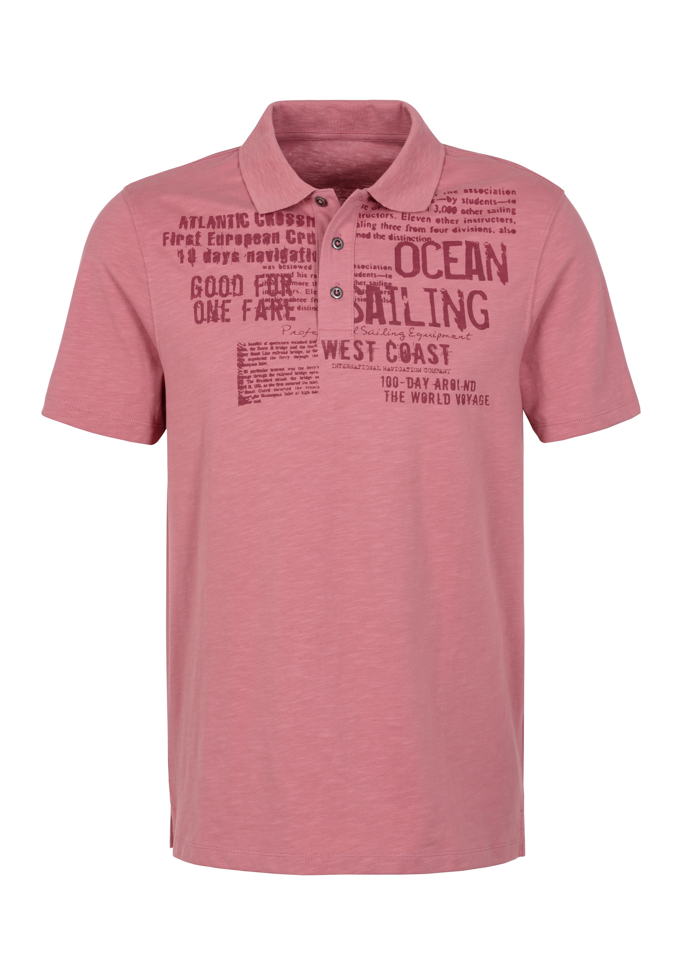John Devin Poloshirt "mit Print", Regular-Fit, aus Slub-Qualität, mit Print günstig online kaufen