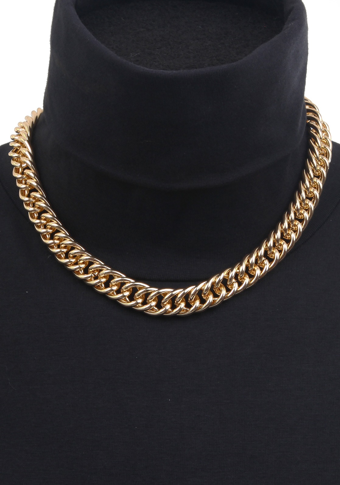 Collier FIRETTI "Halsschmuck Gliederkette", gold (gelbgoldfarben), Halsketten, Damen, Metall, L: 48 B: 11mm, Collier, B:11mm 2