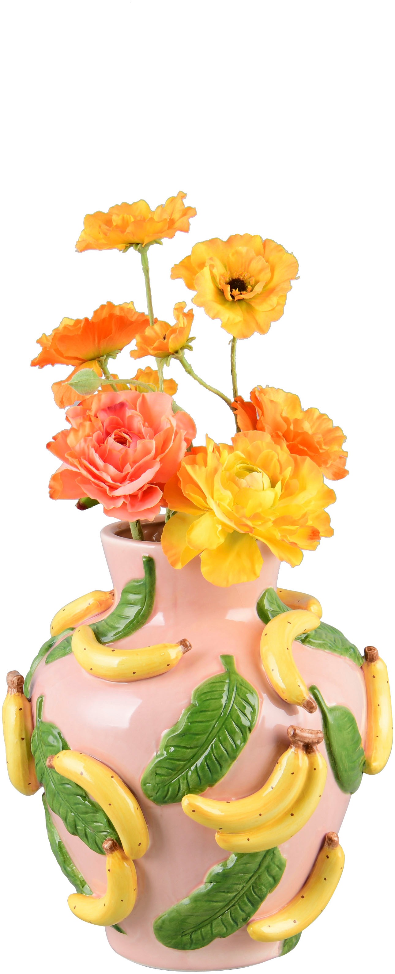 MIRRORS AND MORE Dekovase "BANA" Bunte Dekovase mit Bananen günstig online kaufen