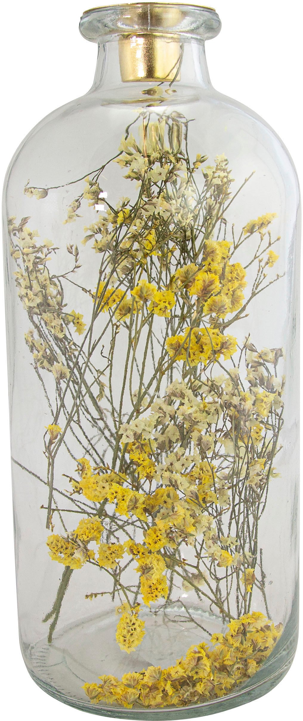 Home affaire Kerzenhalter »Stabkerzenhalter Ancinnes«, (1 St.), mit Trockenblumen, Höhe 25 cm