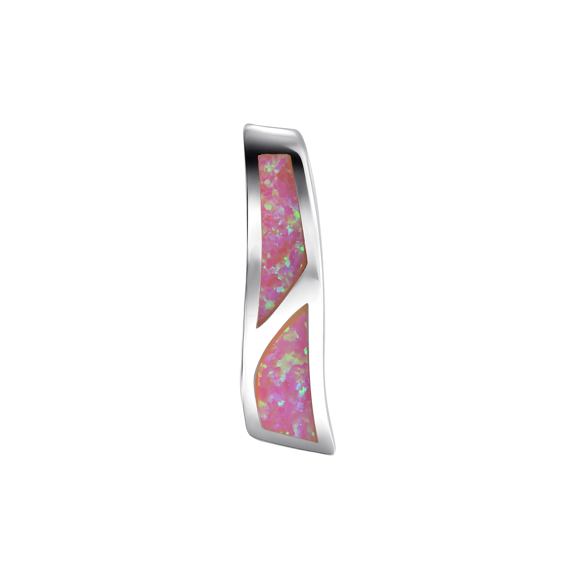 Opal bestellen rhodiniert für BAUR | synth. Vivance »925-Sterling pink« Silber Kettenanhänger