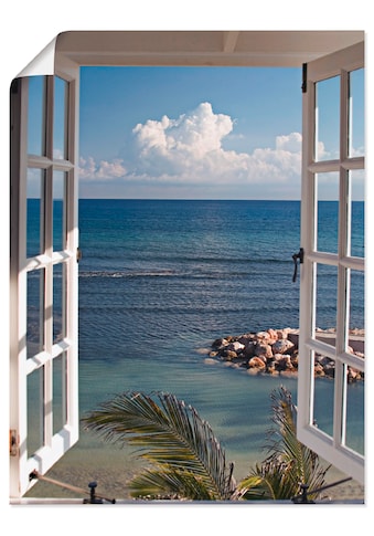 Wandbild »Fenster zum Paradies«, Fensterblick, (1 St.)