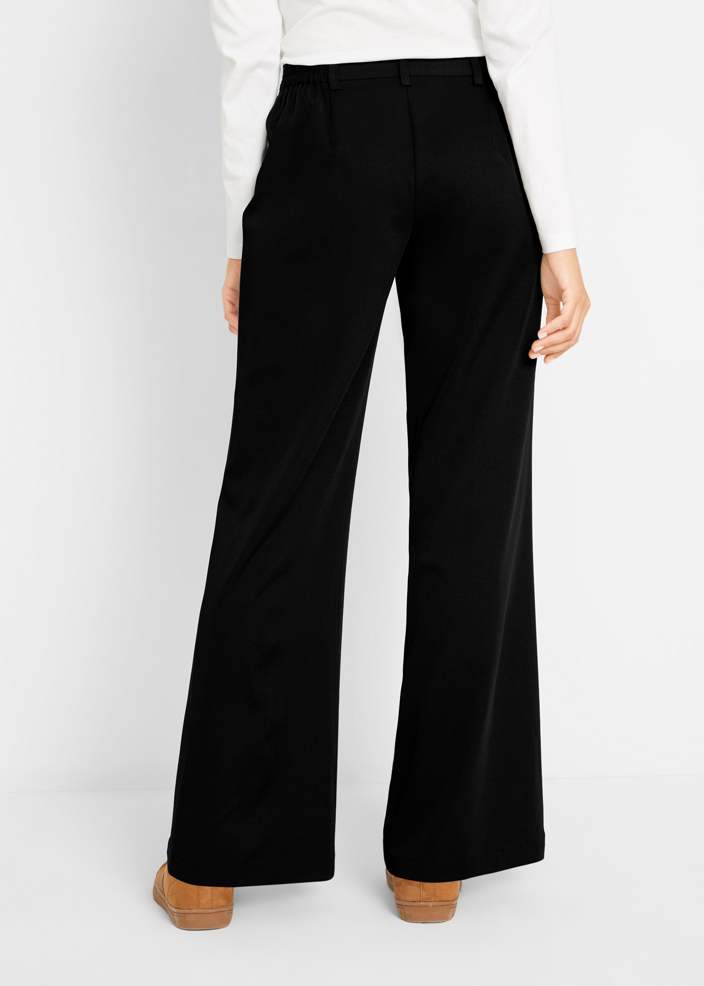 bonprix Marlene-Hose  mit weitem Bein, Bügelfalte und bequemem Bund