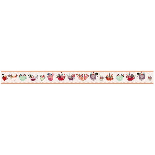 Wall-Art Wandtattoo »Esszimmer Bordüre Blumen Tasse«, (1 St.) kaufen | BAUR