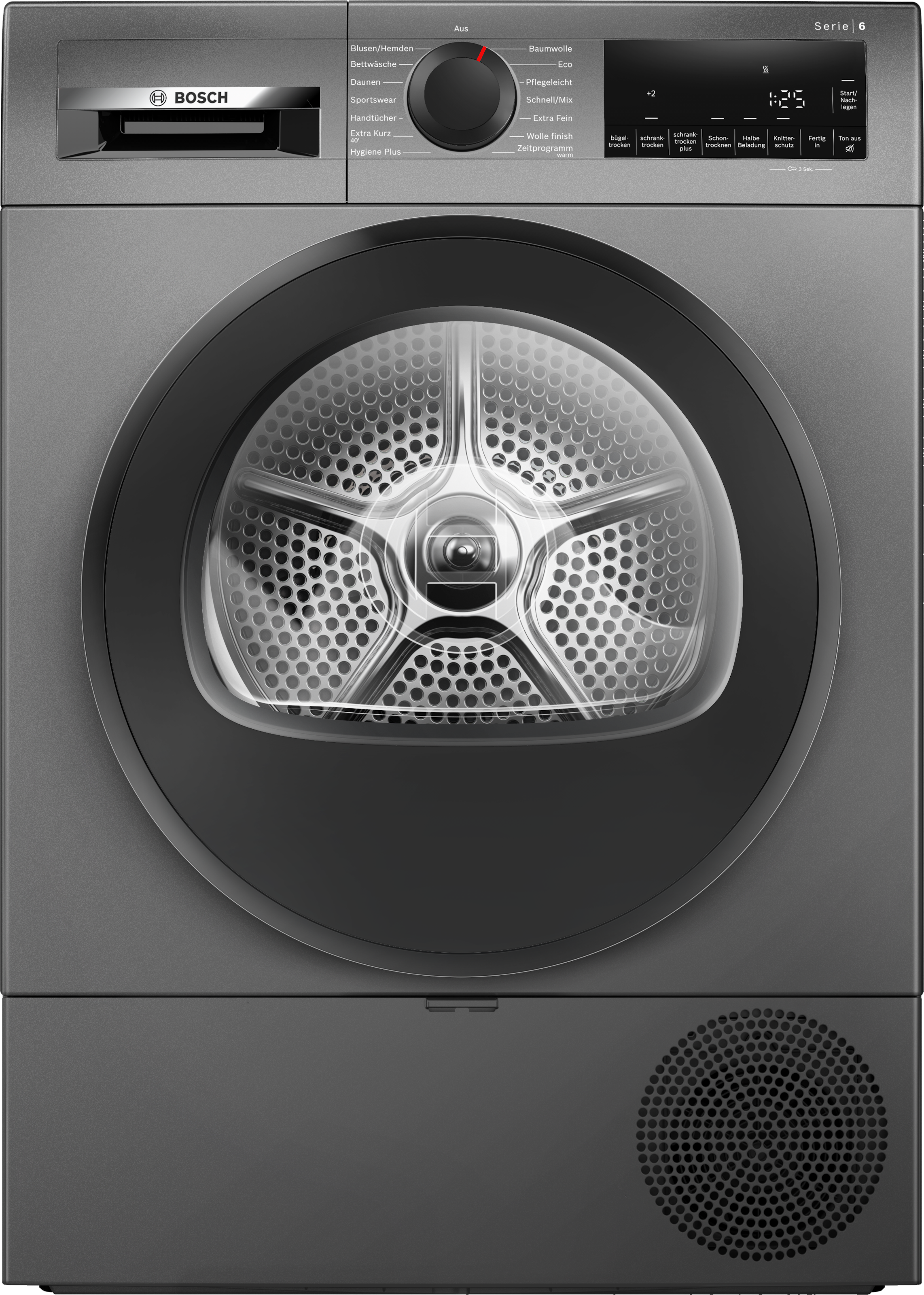 Bosch Serie 6 WQG243DR10, Freistehend, Frontlader, Wärmepumpe, Grau, Drehregler, Rechts - Image 6