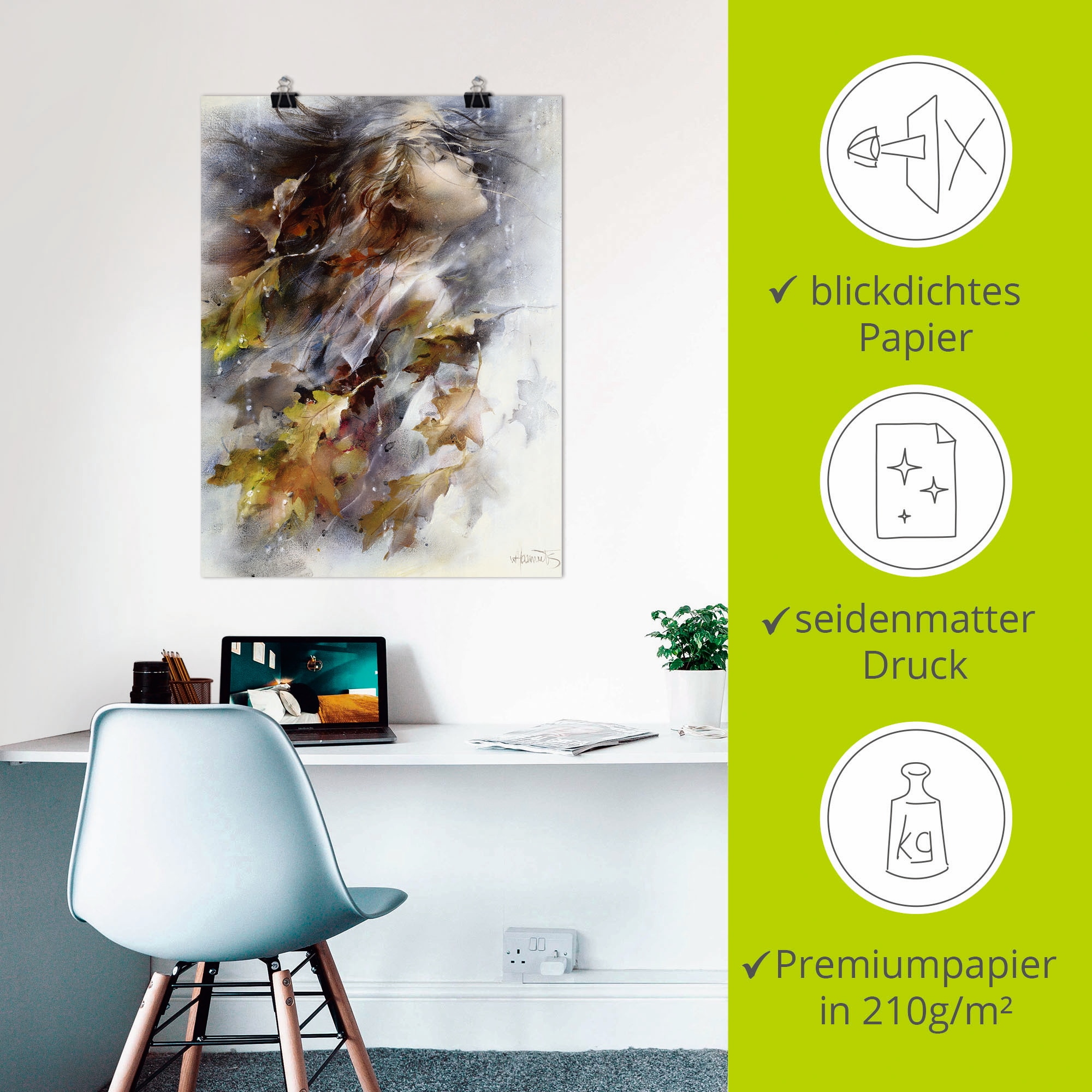 Artland Wandbild »Herbst«, Frau, (1 St.), als Leinwandbild, Poster, Wandaufkleber in verschied. Größen