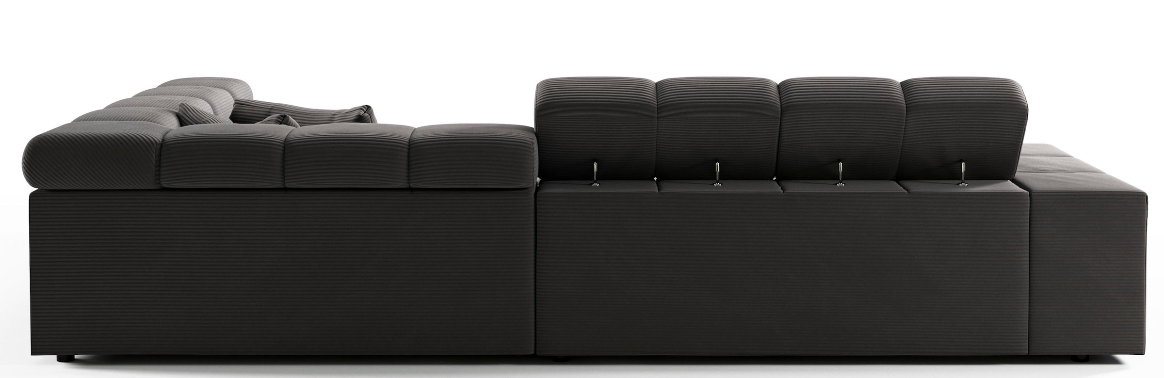 INOSIGN Ecksofa »Ancona incl. Kopfteilverstellung, OTTOs Choice, Breite 319cm, L-Form«, wahlweise motorische Sitztiefenverstellung, auch in Cord + Easy Care