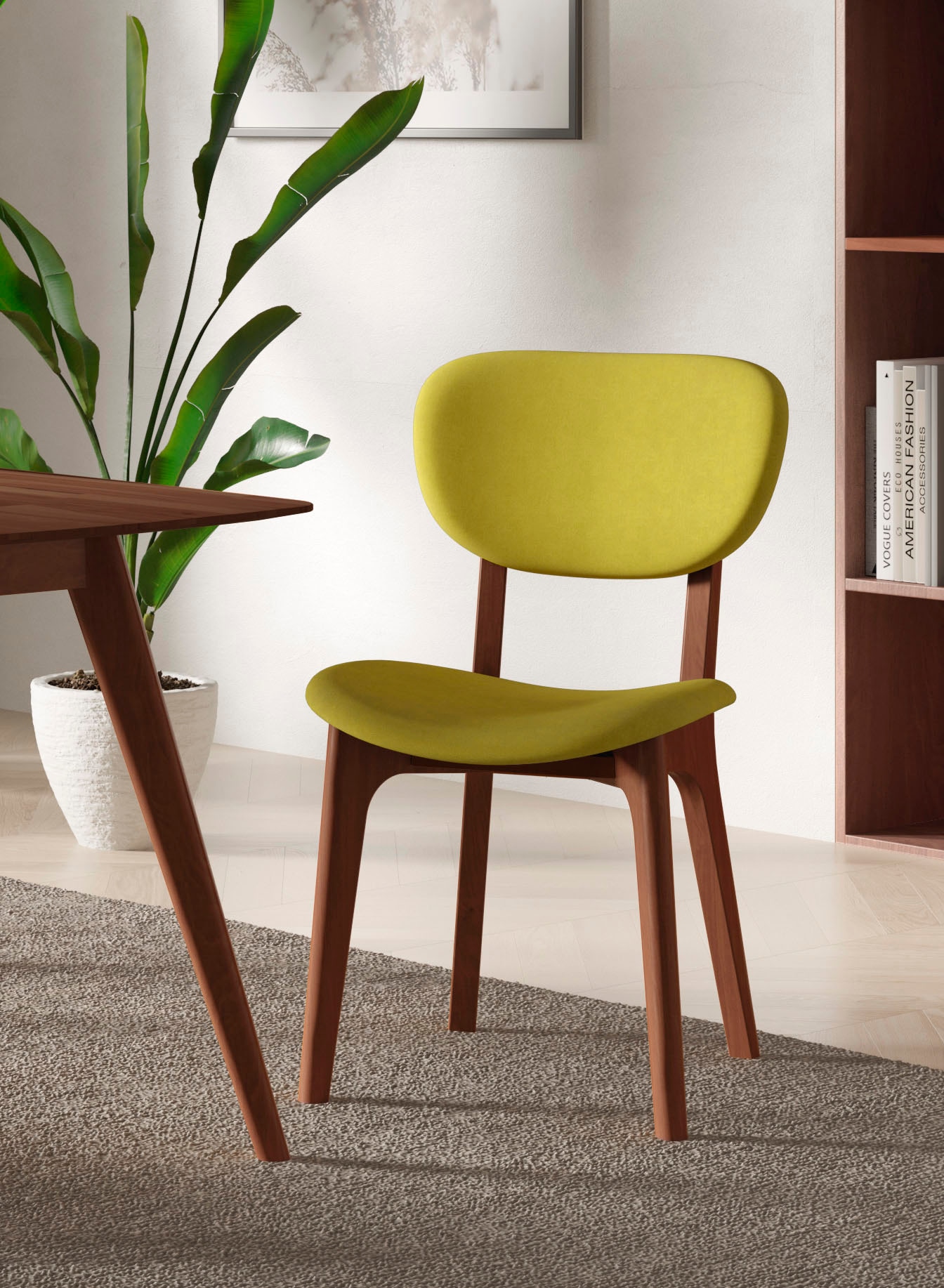 INOSIGN Stuhl "COZY Made in Italy" (Set) 2 Stk. Microfaser Gestell in Buche günstig online kaufen