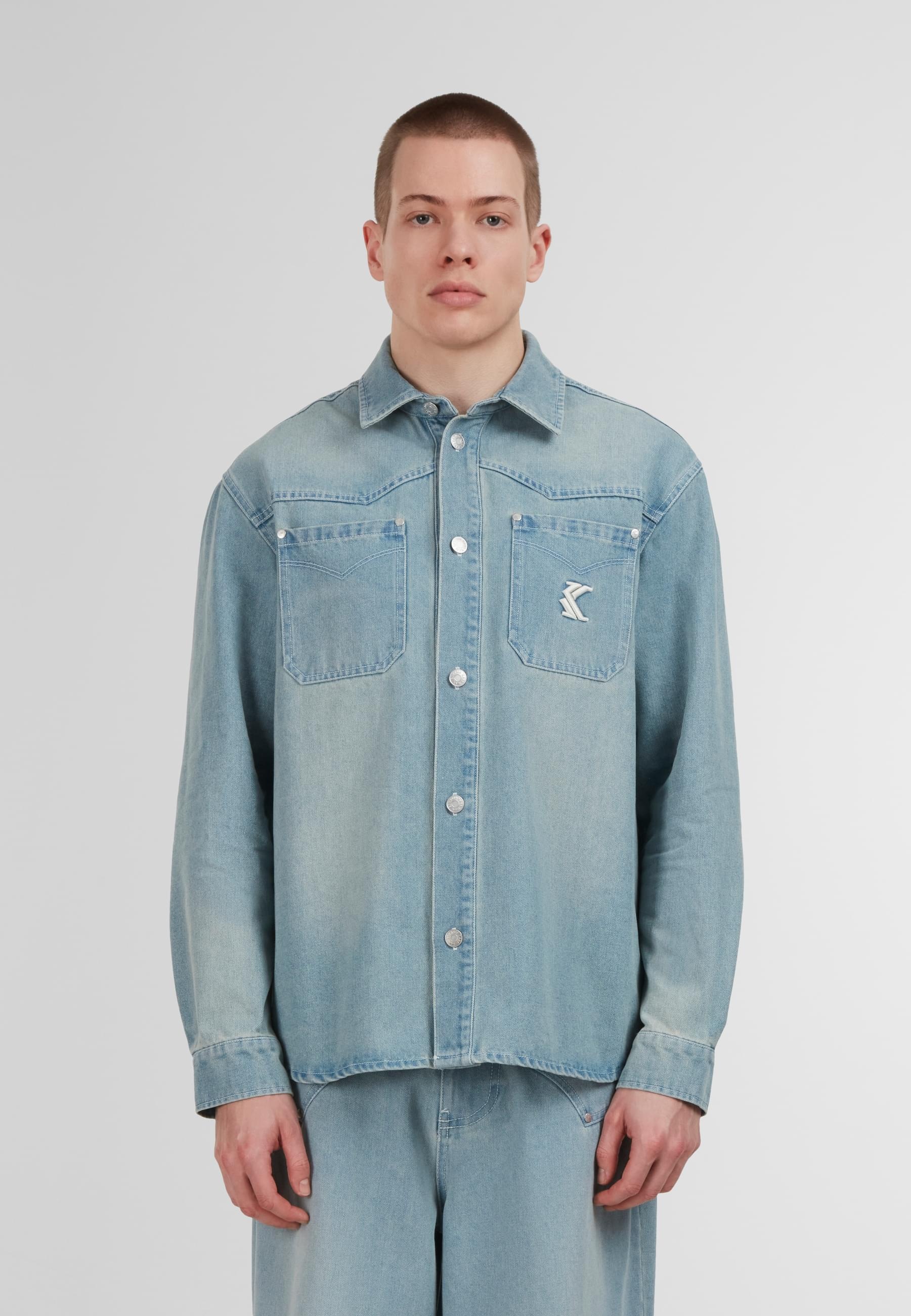 Karl Kani Langarmhemd »Karl Kani Og K Western Denim Overshirt«, (1 tlg.)