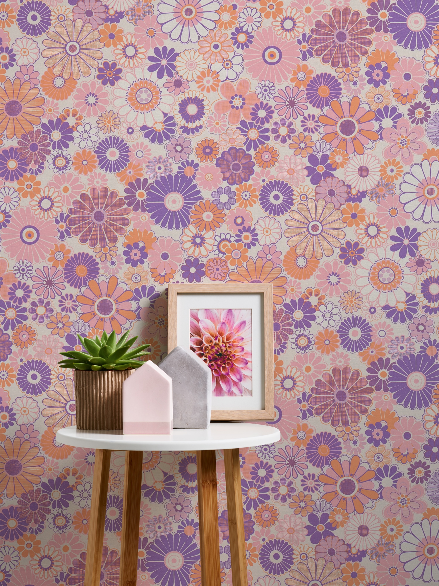 A.S. Création "Retro Chic florale Tapete Mustertapete Retro Blumen" matt strukturiert Vintage Vliestapete für Schlafzimmer Küche Wohnzimmer Floral Design