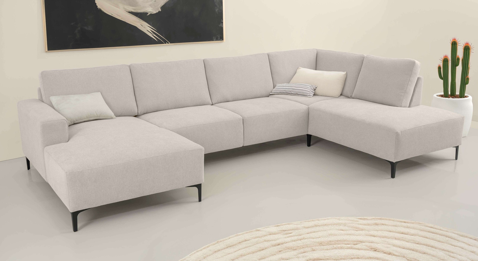 Home affaire Wohnlandschaft »Tournon«, U-Form, Breite 333 cm, Webstoff, Chenille