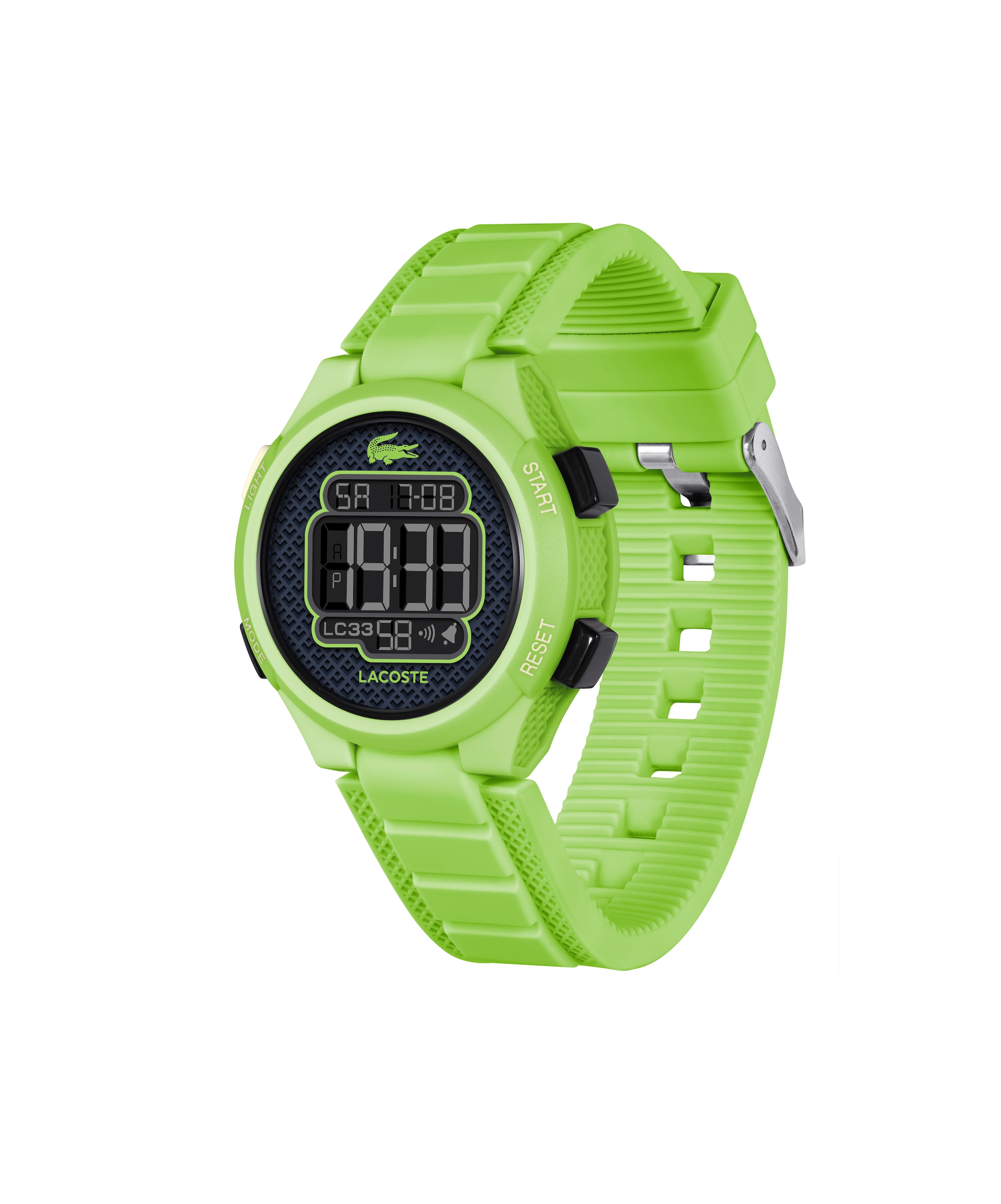 Lacoste Chronograph »LC33 Kids« Quarzuhr, Armbanduhr, Silikonarmband, digital, Stoppfunktion